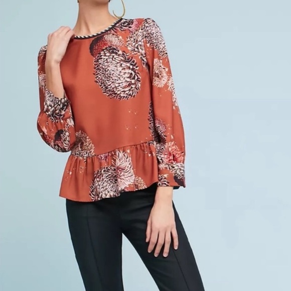 Anthropologie Vineet Bahl Alicia Peplum Top - Picture 6 of 9